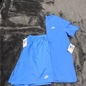 Nike Blue T-Shirt and Shorts Set